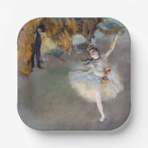 Edgar Degas - Der Stern / Tänzerin auf der Bühne Pappteller