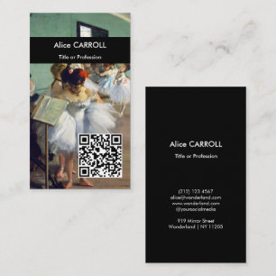 Edgar Degas - Der Tanzunterricht - QR Code Visitenkarte