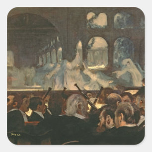 Edgar Degas   die Ballettszene, Meyerbeers Oper Quadratischer Aufkleber