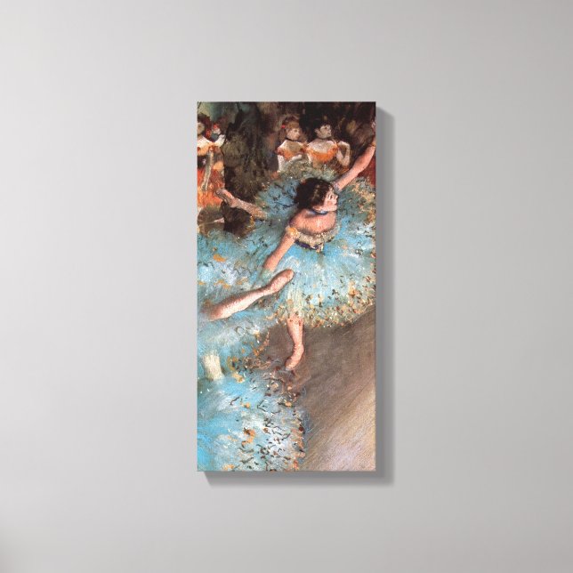 Edgar Degas - Die Grüntöne-Tänzer Leinwanddruck (Vorderseite)