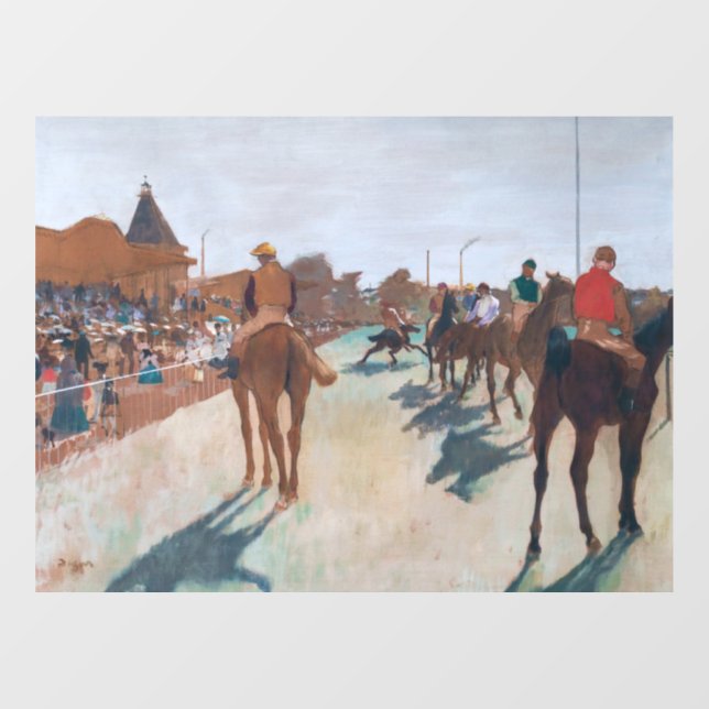 Edgar Degas - Die Parade Fensteraufkleber (Blatt)