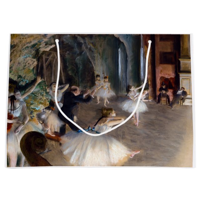 Edgar Degas - Die Probe des Balletts auf der Bühne Große Geschenktüte (Vorderseite)