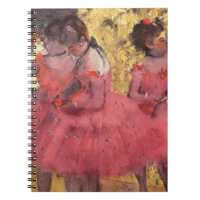 Edgar Degas Die rosa Tänzer Notizblock (Vorderseite)