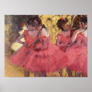 Edgar Degas Die rosa Tänzerinnen Poster