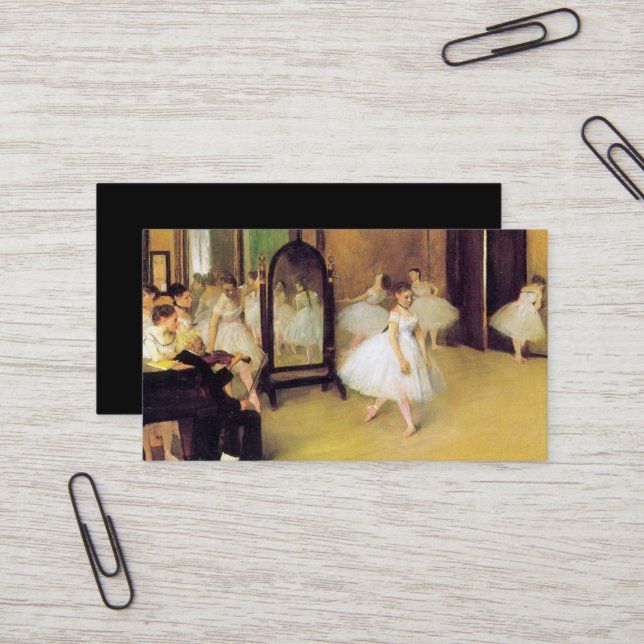 Edgar Degas | die Tanzen-Klasse Visitenkarte (Vorderseite/Rückseite Beispiel)