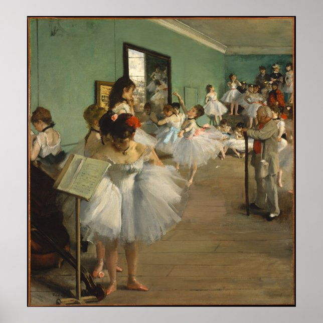 EDGAR DEGAS - Die Tanzklasse 1874 Poster (Vorne)