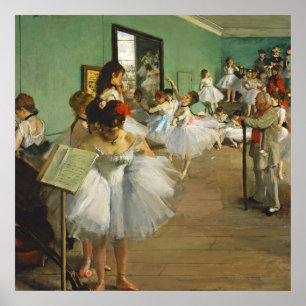 Edgar Degas Die Tanzklasse Balletttänzerin Malerei Poster