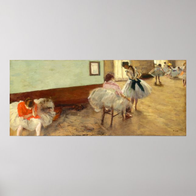Edgar Degas Die Tanzstunde Poster (Vorne)