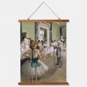 Edgar Degas - Die Tanzstunde Wandteppich Mit Holzrahmen