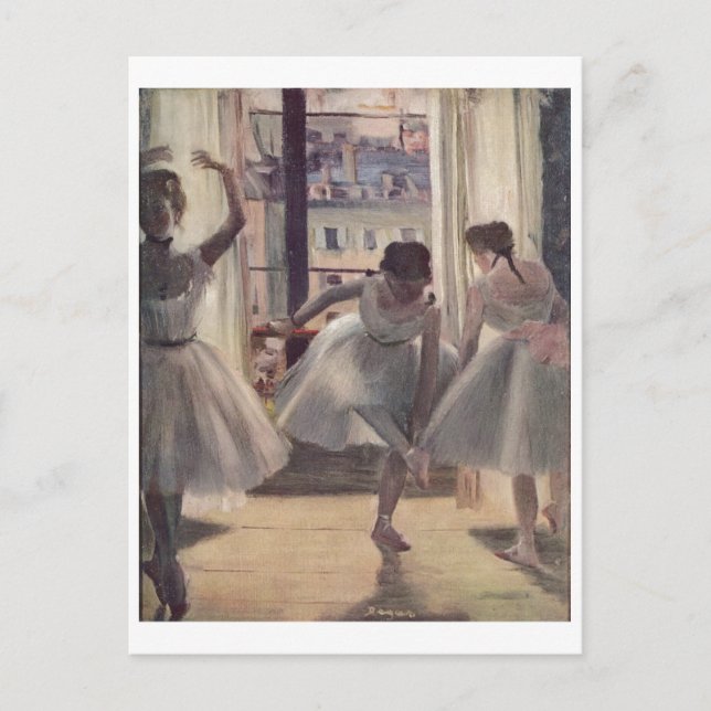 Edgar Degas - Drei Tänzer im Übungsraum 1873 Postkarte (Vorderseite)