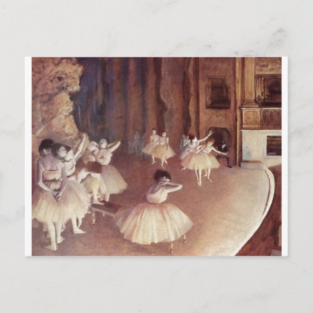 Edgar Degas - Dress Probe Ballett Bühne 1873-74 Postkarte (Vorderseite)