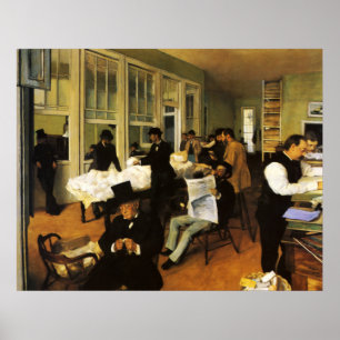 Edgar Degas ein Baumwollbüro in New Orleans Poster