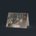 Edgar Degas Feiertagskarte<br><div class="desc">Dies ist "Die Probe auf Bühne",  von Edgar Degas im Jahr 1874 gemalt,  machte Urlaub positiv. Das Original ist 21 x 28 Zoll.</div>