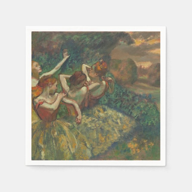 Edgar Degas Four Dancers Impressionist Serviette (Vorderseite)