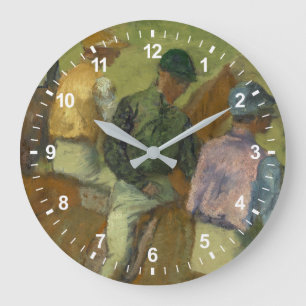 Edgar Degas Four Jockeys Große Wanduhr