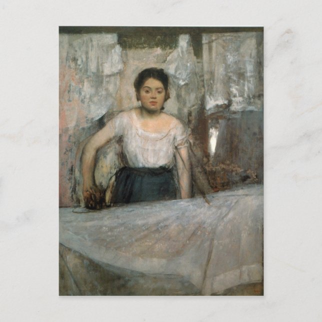 Edgar Degas - Frau Ironing Postkarte (Vorderseite)