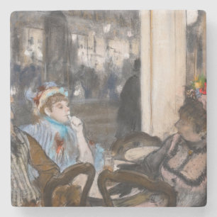 Edgar Degas - Frauen auf einer Café-Terrasse am Ab Steinuntersetzer
