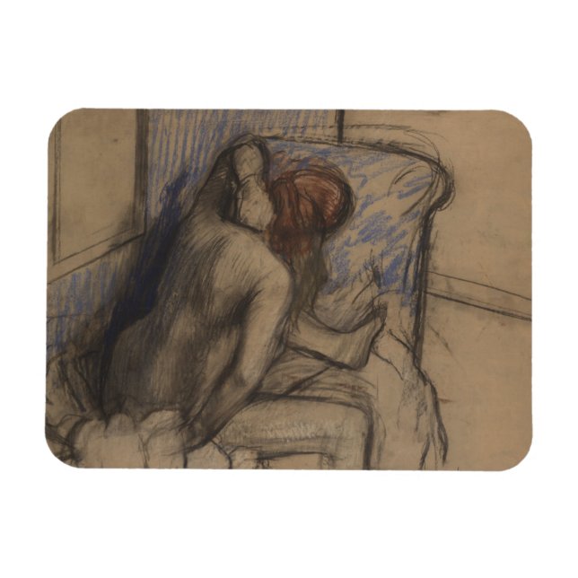 Edgar Degas | Frauen trocken ihr Haar Magnet (Horizontal)