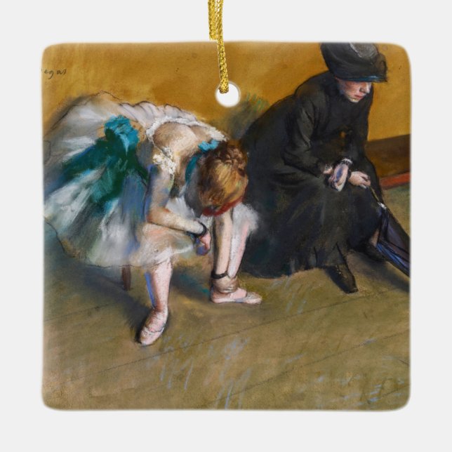 Edgar Degas - Gewartet Keramikornament (Vorderseite)
