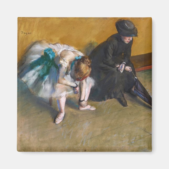 Edgar Degas - Gewartet Magnet (Vorne)