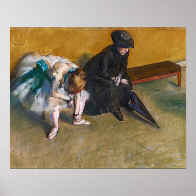 Edgar Degas - Gewartet Poster (Vorne)