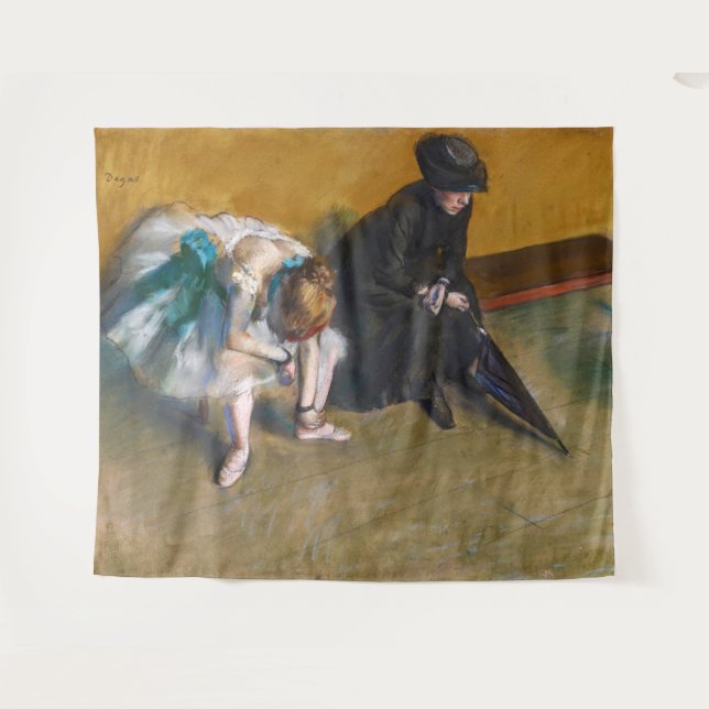 Edgar Degas - Gewartet Wandteppich (Vorderseite (Horizontal))