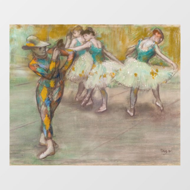 Edgar Degas - Harlequin Dance Fensteraufkleber (Blatt)