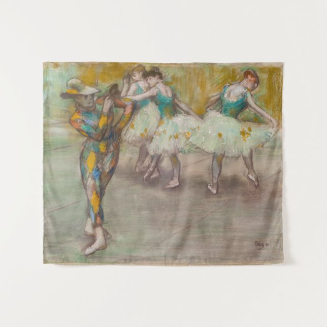 Edgar Degas - Harlequin Dance Wandteppich (Vorderseite (Horizontal))