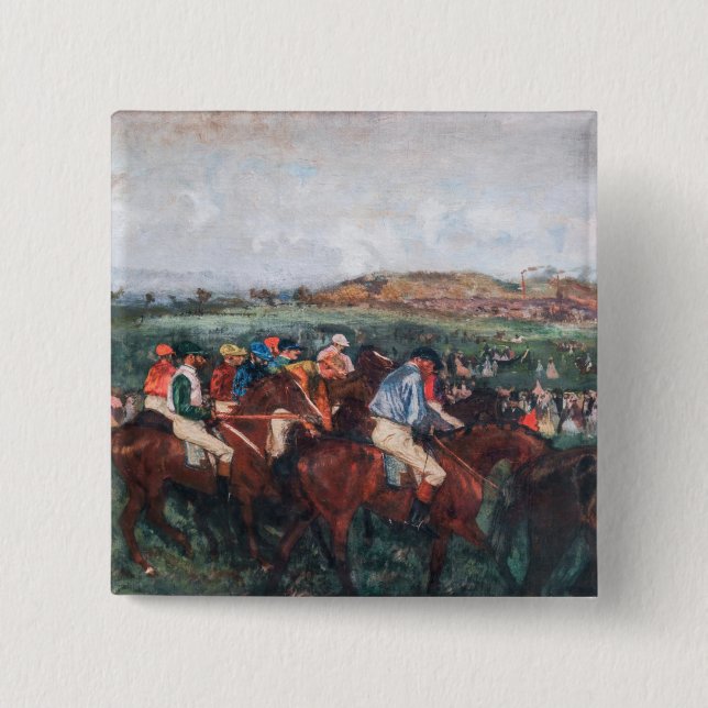 Edgar Degas - Herrenrennen Button (Vorderseite)