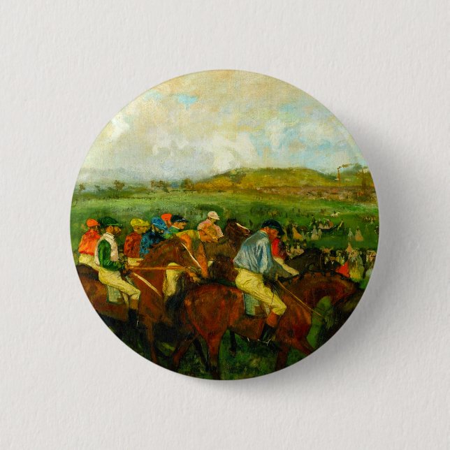 Edgar Degas Horseback Riding Button (Vorderseite)