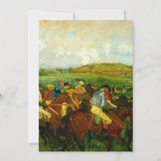 Edgar Degas Horseback Riding Einladung (Vorderseite)