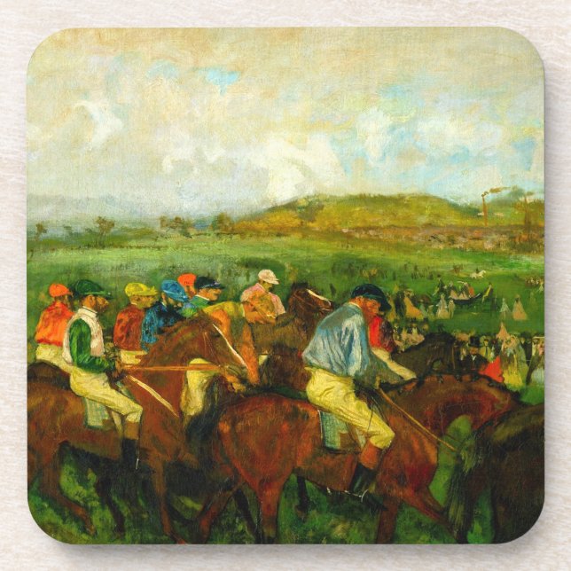 Edgar Degas Horseback Riding Getränkeuntersetzer (Vorderseite)