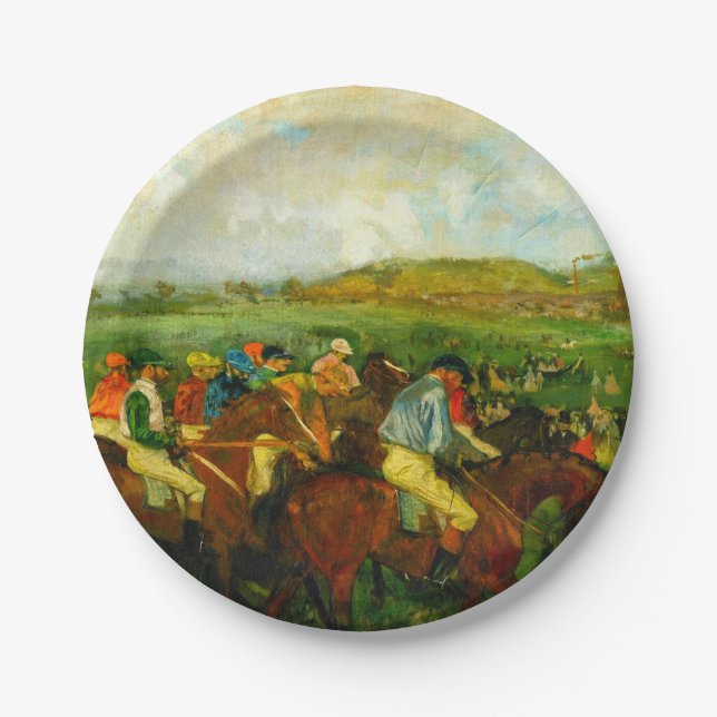 Edgar Degas Horseback Riding Pappteller (Vorderseite)