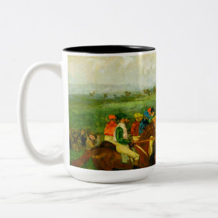Edgar Degas Horseback Riding Zweifarbige Tasse