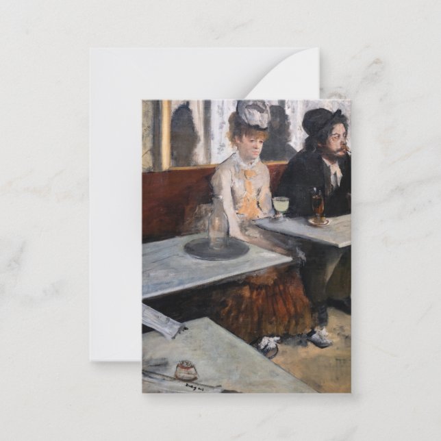 Edgar Degas - Im Café / The Absinthe Mitteilungskarte (Vorderseite)