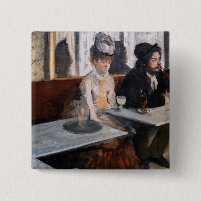 Edgar Degas - In einem Café / Der Absinth Button (Vorderseite)
