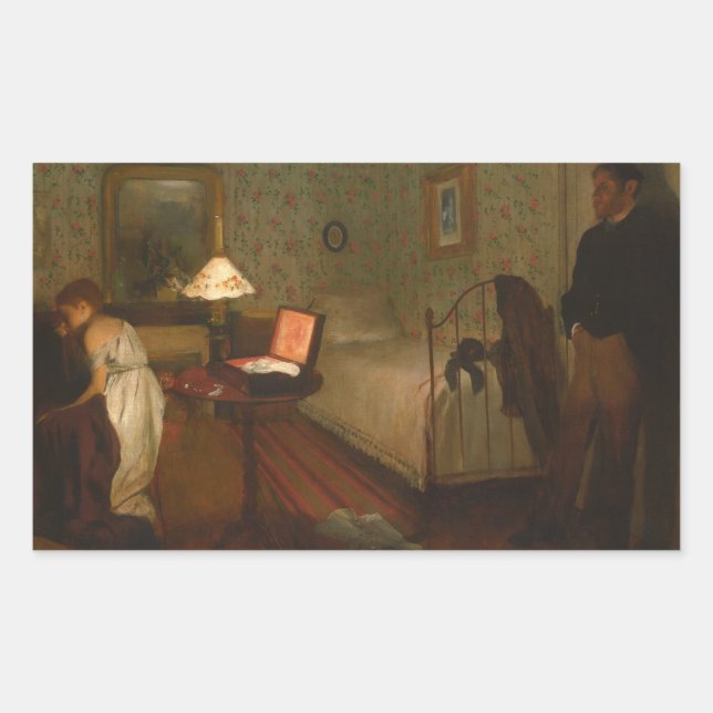 Edgar Degas - Innern Rechteckiger Aufkleber (Vorderseite)