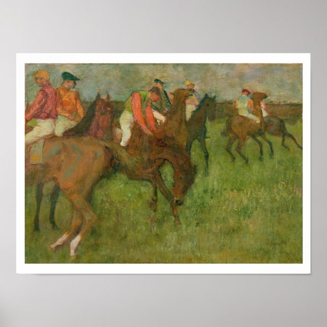 Edgar Degas | Jockeys, 1886-1990 Poster (Vorne)