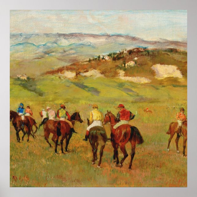 Edgar Degas - Jockeys On Horseback Poster (Vorne)