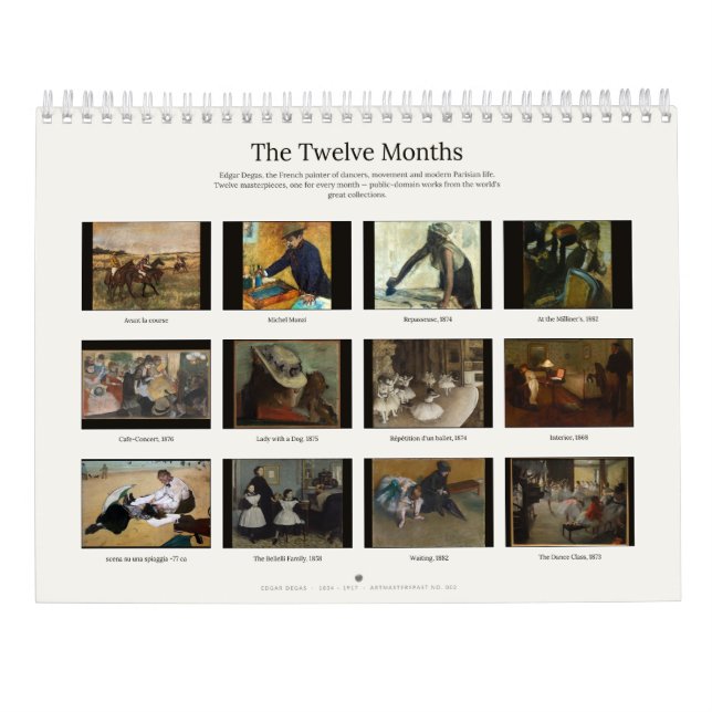 Edgar Degas Kunst-Wandkalender Kalender (Rückseite)
