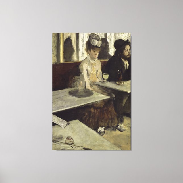 Edgar Degas L'Absinthe Leinwanddruck (Vorderseite)