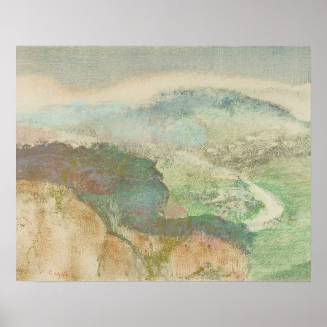 Edgar Degas - Landschaft Poster (Vorne)