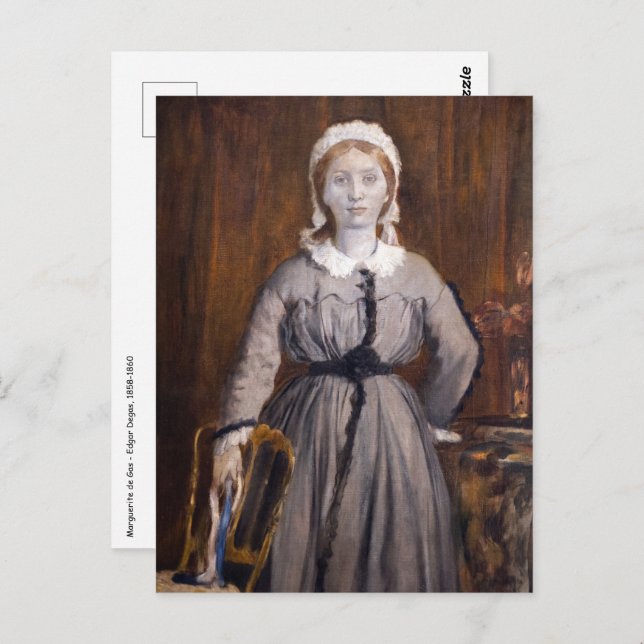 Edgar Degas - Marguerite de Gas Postkarte (Vorne/Hinten)