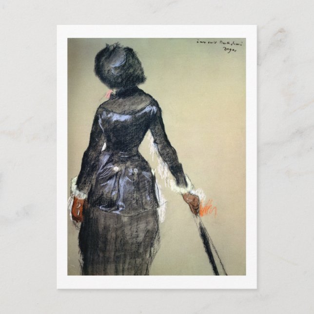 Edgar Degas | Mary Cassatt am Louvre Postkarte (Vorderseite)