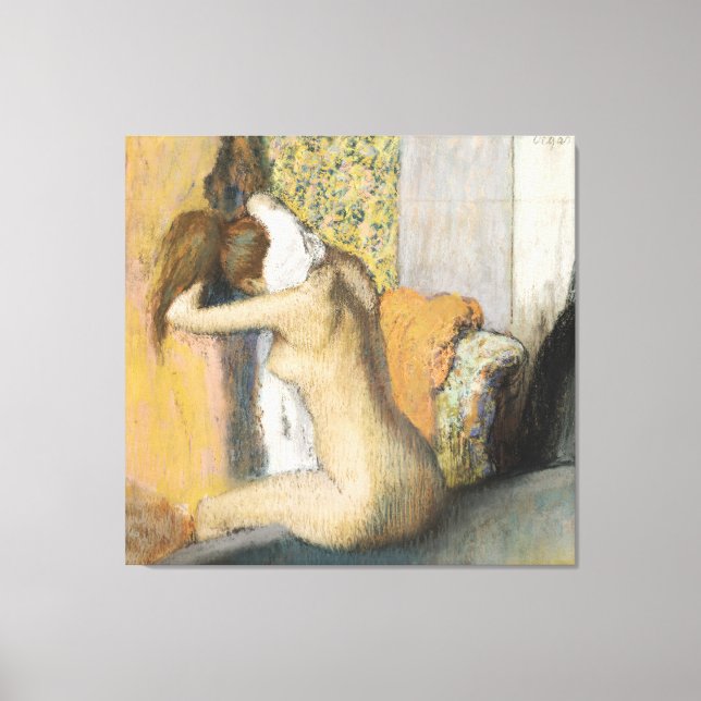 Edgar Degas | Nach dem Tode trockenende Frau Leinwanddruck (Vorderseite)