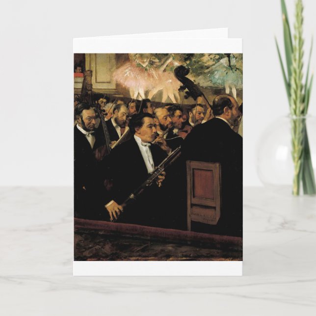 Edgar Degas - Orcchestra von OperClarinet 1870 Karte (Vorderseite)