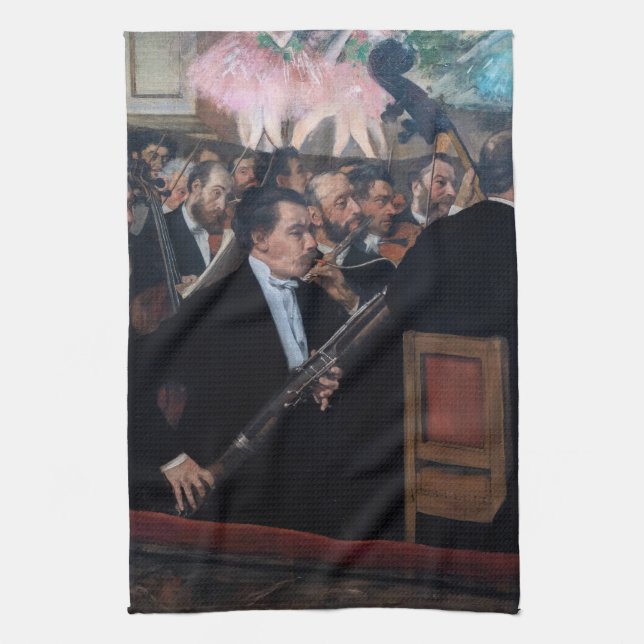 Edgar Degas - Orchester an der Oper Geschirrtuch (Vertikal)