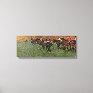 Edgar Degas - Pferderennen vor dem Anfang Leinwanddruck