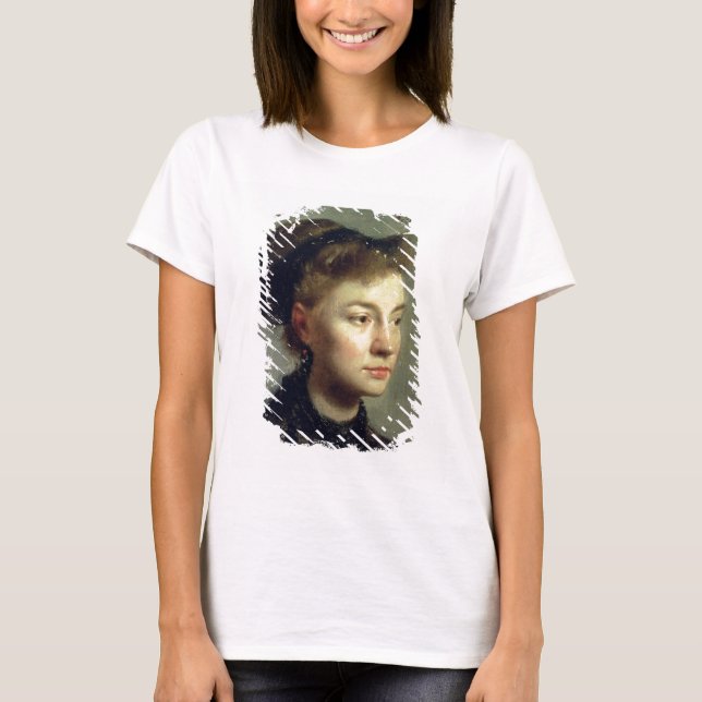 Edgar Degas | Portrait einer jungen Frau, 1867 T-Shirt (Vorderseite)