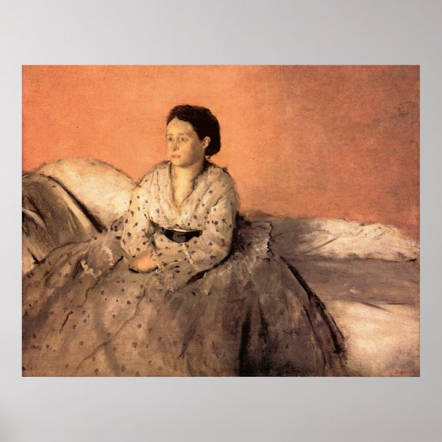 Edgar Degas Portrait of Estelle Musson de Gas Poster (Vorne)